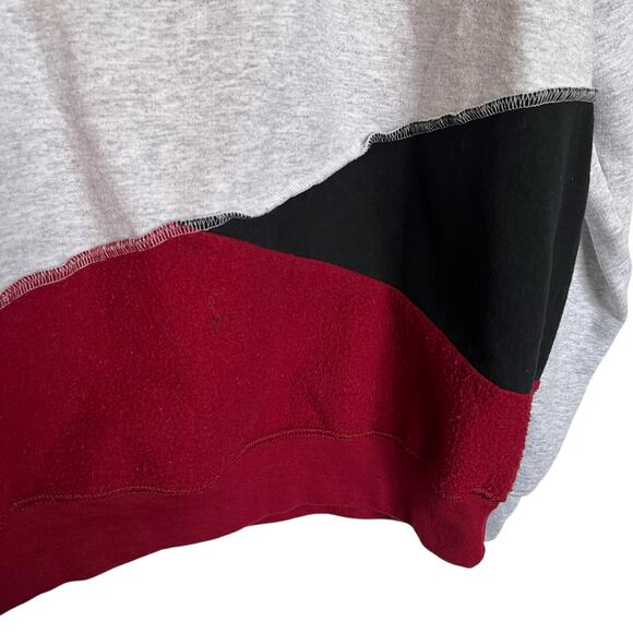 Refried Apparel Brown University Crewneck Upcycled Patchwork Sweatshirt Size L - Picture 6 of 8